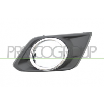 REJILLA DERECHA PARAGOLPES-NEGRA-CON AGUJERO ANTINIEBLA-CON MARCO CROMADO