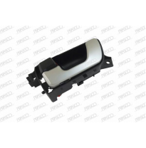 Manecilla Interior Delantera/Trasera Izquierda-Con Palanca Plata-Boton Cierre Negro