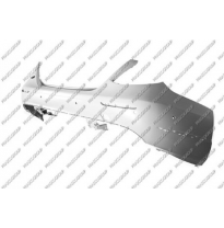 Paragolpes Trasero Imprimado-Con Agujeros Moldura - Con Agujeros Sensor Aparcamiento + Soportes