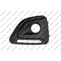 Rejilla Izquierda Paragolpes-Negra-Con Agujeros Antiniebla Y Luz Diurna Led