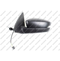 Retrovisor Izquierdo-Manual-Negro-Con Piloto-Convexo/Cromado