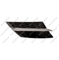 Rejilla Derecha Negra Con Moldura Cromada