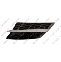 Rejilla Izquierda Negra Con Moldura Cromada