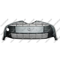 Rejilla Central Paragolpes-Negra-Con Marco Cromado