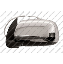 Retrovisor Izquierdo-Electrico-Negro-Convexo/Cromado-Con Carcasa Cromada