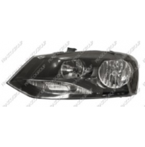 Optica Izquierda H7+h7 Electrica-Con Motor-Negro Volkswagen Polo 2009-&gt;