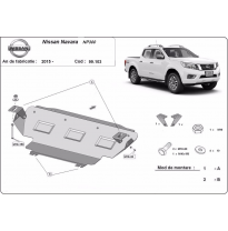 Protección Del Radiador Nissan Navara Np300 2015-2018 Acero 2mm