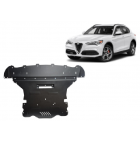 Cubre carter de Acero para Alfa Romeo Stelvio Año: 2016 - 2025 Grosor: &quot;2&quot;mm Todas las motorizaciones