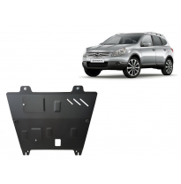 Cubre carter de Acero para Nissan Qashqai J10 Año: 2006 - 2013 Grosor: &quot;2&quot;mm 1.6, 2.0
