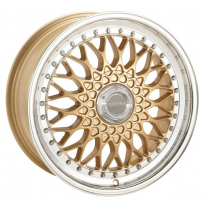 Llanta LENSO WHEELS BSX 7,5X17&quot; BLANK ET20 CB73,1 ORO ARO PULIDO