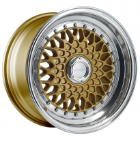 Llanta LENSO WHEELS BSX 8,0X15&quot; BLANK ET25 CB73,1 ORO ARO PULIDO