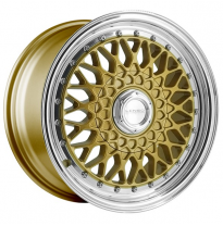 Llanta LENSO WHEELS BSX 7,0X15&quot; 4X100 ET20 CB73,1 ORO ARO PULIDO