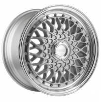 Llanta LENSO WHEELS BSX 7,0X15&quot; 4X100 ET20 CB73,1 PLATA ARO PULIDO