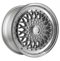 Llanta LENSO WHEELS BSX 7,5X16&quot; 5X100 ET25 CB73,1 PLATA ARO PULIDO