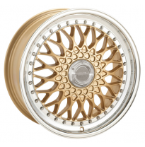 Llanta LENSO WHEELS BSX 7,5X17&quot; 5X120 ET20 CB73,1 ORO ARO PULIDO