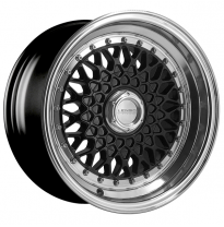 Llanta LENSO WHEELS BSX 8,0X15&quot; 5X100 ET25 CB73,1 NEGRO ARO PULIDO
