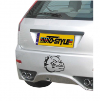 Adhesivo Bulldog Cabeza - Negro - 16x13cm