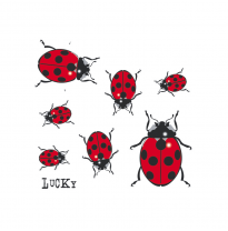 Pegatina Lady Bug - 11x10,5cm