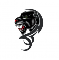 Pegatina Pantera + Tribal Pequeña - 12x18cm