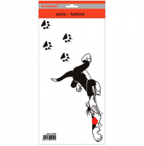 Autotattoo Pegatina Leopold Cat + Traces - 14x29cm