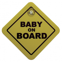 Pegatina/Bordje Baby on Board - Amarillo - 16x16cm