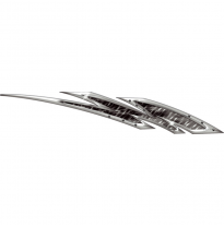 Set De Pegatinas Metal Flash - Plata/Acero - 2x 50x7cm