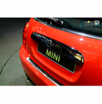 Protector De Paragolpes Acero Inox &#039;Deluxe&#039; Mini One/Cooper F56 3-Doors 3/2014- Chrome/Black Carbon