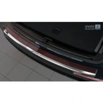 Protector Paragolpes Acero Inox &#039;Deluxe&#039; Audi Q5 2008-2016 Chrome/Red-Negro Carbon