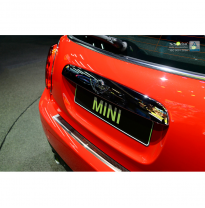 Protector De Paragolpes Acero Inox &#039;Deluxe&#039; Mini One/Cooper F56 3-Doors 3/2014- Chrome/Red-Black Carbon