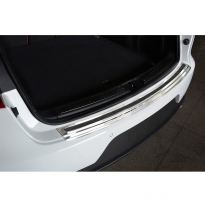 Protector Paragolpes Trasero Acero Inox &#039;Deluxe&#039; Porsche Macan 2014- Chrom/Negro Carbon
