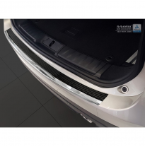 Protector Paragolpes Trasero Acero Inox &#039;Deluxe&#039; Jaguar F-Pace 2016- Chrom/Negro Carbon