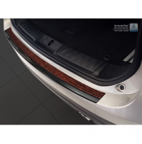 Protector Paragolpes Trasero Acero Inox &#039;Deluxe&#039; Jaguar F-Pace 2016- Negro/Red-Negro Carbon