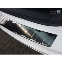 Protector paragolpes trasero Negro acero inox Volkswagen Tiguan II 2016- &#039;Ribs&#039;