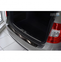 Protector paragolpes trasero acero inox Skoda Superb Kombi 2013-2015 &#039;Ribs&#039;