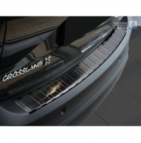Protector paragolpes trasero acero inox Negro Opel Crossland 2017- &#039;Ribs&#039;