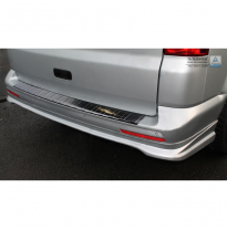 Protector Negro de paragolpes Acero Inox VW Transporter T5 2003-2015 (All) &#039;Ribs&#039;