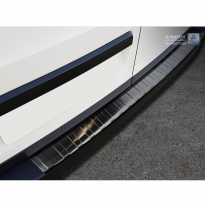 Protector paragolpes trasero Negro acero inox Volkswagen Crafter TGE 2017- &#039;Ribs&#039;