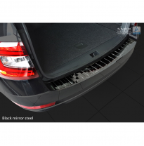 Black Mirror Protector paragolpes trasero acero inox Skoda Octavia III Kombi Facelift 2017- &#039;Ribs&#039;