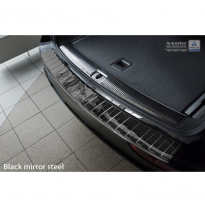 Black Mirror Protector paragolpes trasero acero inox Audi Q5 2008-2012 &amp; 2012- &#039;Ribs&#039;