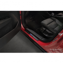 Protectores de umbral de puerta Mirror Black Inox aptos para Volvo XC40 2018- &#039;Hybrid&#039; - 4 piezas AVISA