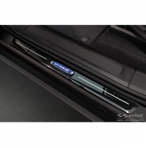 Protectores de umbral de puerta en negro espejo adecuados para Volvo XC60 II 2017-2021 y Facelift 2021- - &#039;Hybrid&#039; - 4 piezas