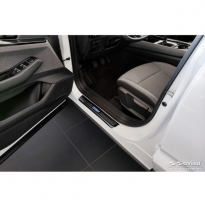 Protectores de umbral de puerta en acero inoxidable negro aptos para Renault Austral (RHN) 2022- 'Hybrid' - 2 piezas