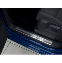 Protector Talonera De Puerta Acero Inox Volkswagen Touran Ii 2010-2015 - 'Lines' - 4-Piezas