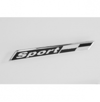 Emblema / Logo De Aluminio - Sport + Checker - 12x1,3cm