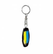Llavero de acero inoxidable - Emblema/ Bandera UA+PL