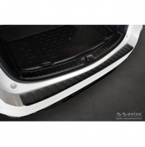 Protector de parachoques trasero de acero inoxidable negro mate adecuado para Toyota Corolla XII Combi 2019- (incl. GR Sport) &amp;