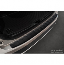 Protector de parachoques trasero de acero inoxidable negro mate adecuado para Volvo V90 9/2016- &#039;Ribs&#039;