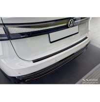 Protector de parachoques trasero de acero inoxidable negro mate apto para Volkswagen ID.7 2023- &#039;Ribs&#039;