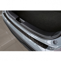 Protector de parachoques trasero de acero inoxidable negro adecuado para Nissan Qashqai III 2021- &#039;Ribs&#039;