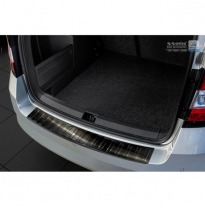 Protector negro acero paragolpes trasero Skoda Fabia III Combi 2015- &#039;Ribs&#039;